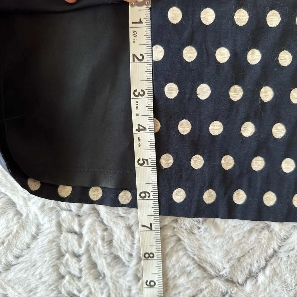 Banana Republic Navy White Polka Dot Pencil Skirt size 2